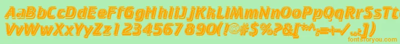 Шрифт CricketinlineshadowNormal – оранжевые шрифты на зелёном фоне