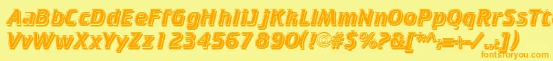 Шрифт CricketinlineshadowNormal – оранжевые шрифты на жёлтом фоне
