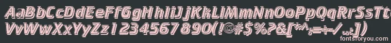 フォントCricketinlineshadowNormal – 黒い背景にピンクのフォント