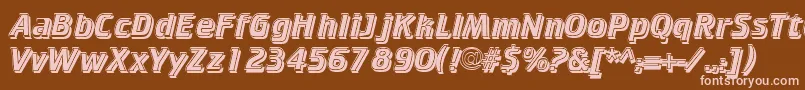 CricketinlineshadowNormal Font – Pink Fonts on Brown Background