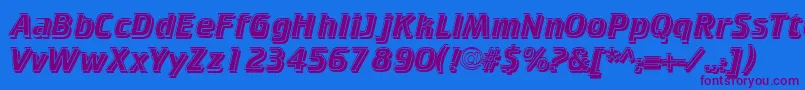 Шрифт CricketinlineshadowNormal – фиолетовые шрифты на синем фоне