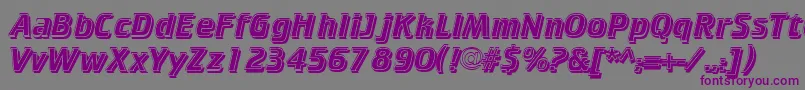Шрифт CricketinlineshadowNormal – фиолетовые шрифты на сером фоне