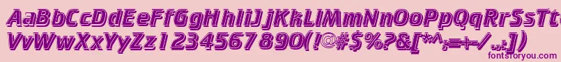 CricketinlineshadowNormal Font – Purple Fonts on Pink Background