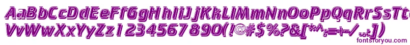 CricketinlineshadowNormal Font – Purple Fonts on White Background