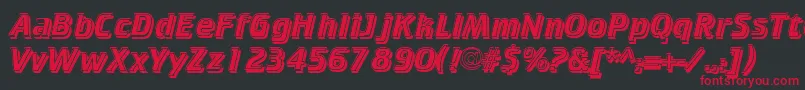 Шрифт CricketinlineshadowNormal – красные шрифты на чёрном фоне