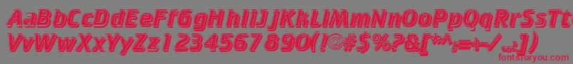 Шрифт CricketinlineshadowNormal – красные шрифты на сером фоне