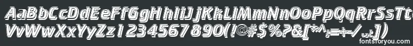 フォントCricketinlineshadowNormal – 黒い背景に白い文字