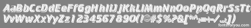 フォントCricketinlineshadowNormal – 灰色の背景に白い文字