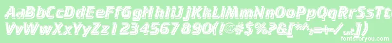 フォントCricketinlineshadowNormal – 緑の背景に白い文字