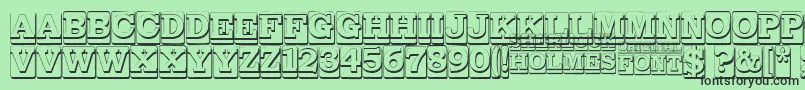 SherlockHolmes Font – Black Fonts on Green Background
