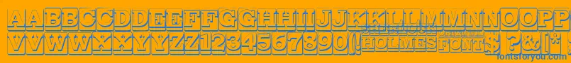 SherlockHolmes Font – Blue Fonts on Orange Background