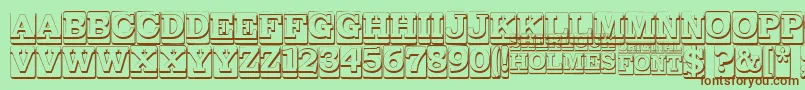 SherlockHolmes Font – Brown Fonts on Green Background