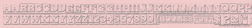 SherlockHolmes Font – Gray Fonts on Pink Background