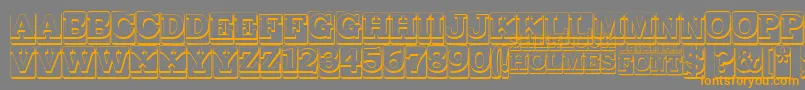 SherlockHolmes Font – Orange Fonts on Gray Background