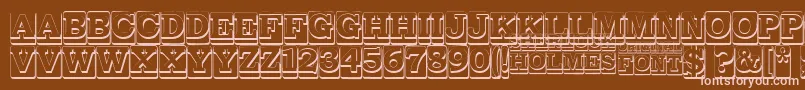 SherlockHolmes Font – Pink Fonts on Brown Background