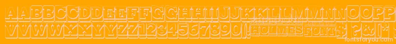 SherlockHolmes Font – Pink Fonts on Orange Background