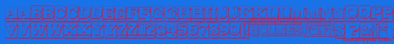 SherlockHolmes-Schriftart – Rote Schriften auf blauem Hintergrund
