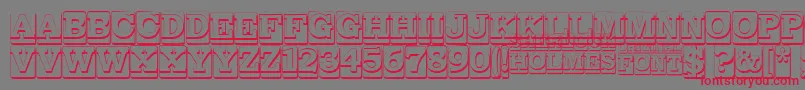 SherlockHolmes Font – Red Fonts on Gray Background