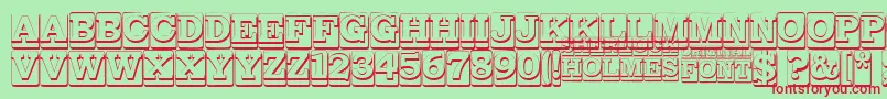 SherlockHolmes Font – Red Fonts on Green Background