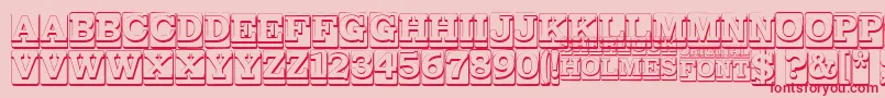 SherlockHolmes Font – Red Fonts on Pink Background
