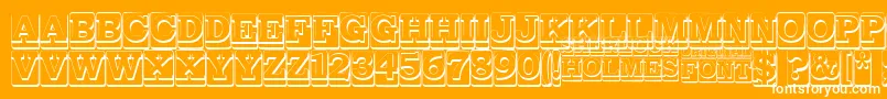 SherlockHolmes Font – White Fonts on Orange Background