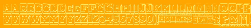 SherlockHolmes Font – Yellow Fonts on Orange Background