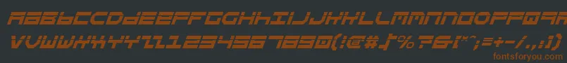 Шрифт Stuntv2li – коричневые шрифты на чёрном фоне