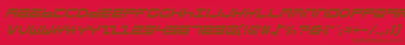 Stuntv2li Font – Brown Fonts on Red Background