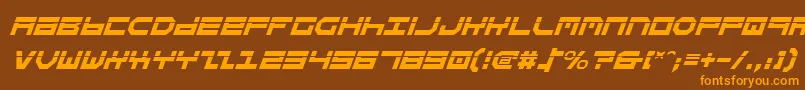 Stuntv2li Font – Orange Fonts on Brown Background