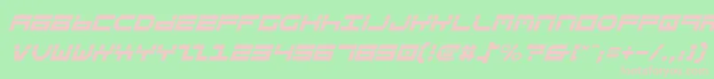 Stuntv2li Font – Pink Fonts on Green Background