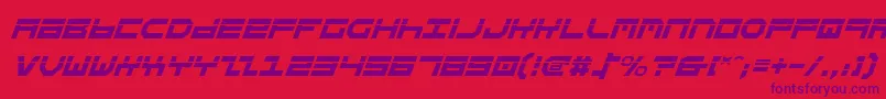 Stuntv2li Font – Purple Fonts on Red Background