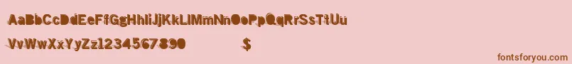 Doubleshadow Font – Brown Fonts on Pink Background