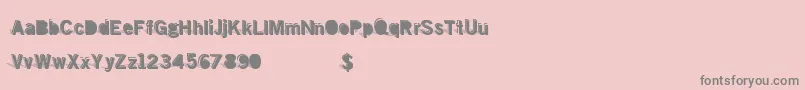 Doubleshadow-Schriftart – Graue Schriften auf rosa Hintergrund