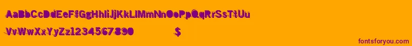 Doubleshadow Font – Purple Fonts on Orange Background