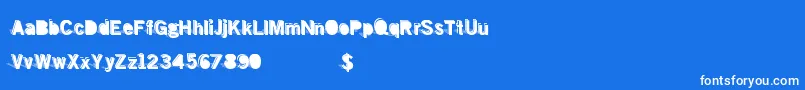 Шрифт Doubleshadow – белые шрифты на синем фоне