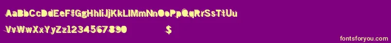 Doubleshadow Font – Yellow Fonts on Purple Background