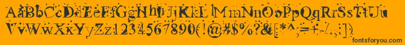 RadioactiveRoman Font – Black Fonts on Orange Background