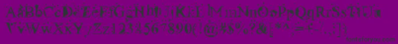 RadioactiveRoman Font – Black Fonts on Purple Background