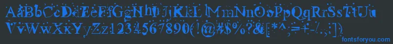 RadioactiveRoman Font – Blue Fonts on Black Background