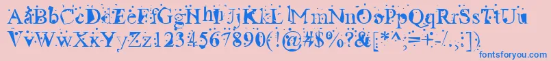 RadioactiveRoman Font – Blue Fonts on Pink Background