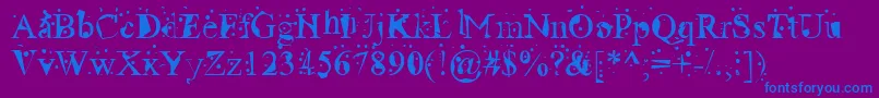 RadioactiveRoman Font – Blue Fonts on Purple Background