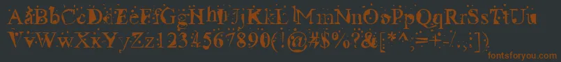 RadioactiveRoman Font – Brown Fonts on Black Background