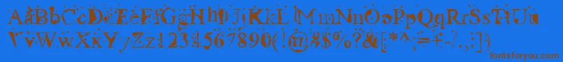 RadioactiveRoman Font – Brown Fonts on Blue Background