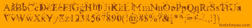 RadioactiveRoman Font – Brown Fonts on Orange Background