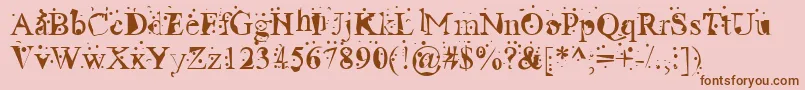 RadioactiveRoman Font – Brown Fonts on Pink Background