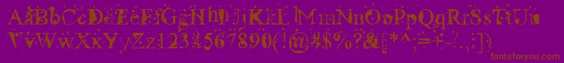 RadioactiveRoman Font – Brown Fonts on Purple Background