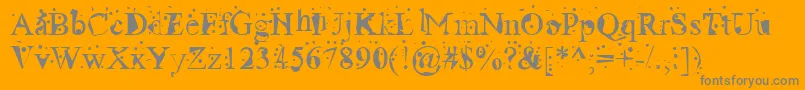 RadioactiveRoman Font – Gray Fonts on Orange Background