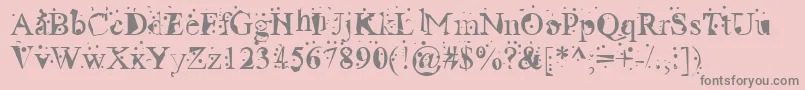RadioactiveRoman Font – Gray Fonts on Pink Background