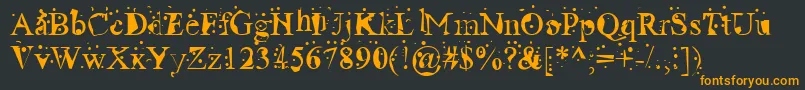 RadioactiveRoman Font – Orange Fonts on Black Background
