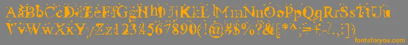 RadioactiveRoman Font – Orange Fonts on Gray Background